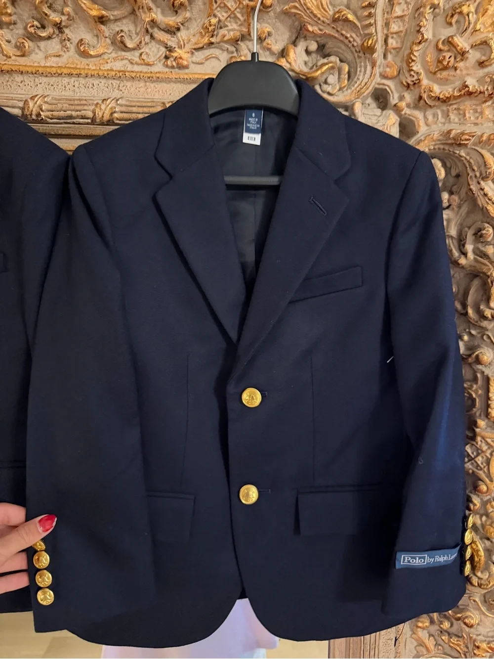 Ralph Lauren Boys Navy Blazer with Gold Buttons